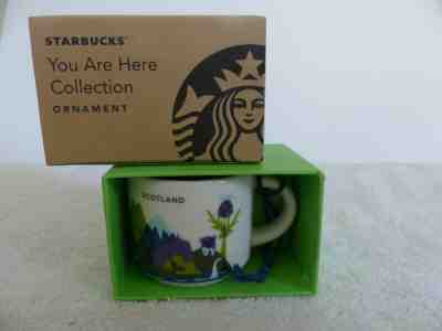 Starbucks Scotland YAH Christmas Ornament Mug 2oz Nessie Bagpipes Whisky NIB - Sold on eBay Nov, 5th 2019 for $30.00