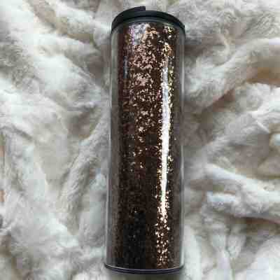 Starbucks Glitter Tumbler Rose Gold Coffee Cup Grande 16oz To Go - HTF - NEW - Sold on eBay Nov, 5th 2019 for $18.00