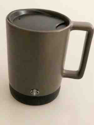 Starbucks Commuter Matte Charcoal Gray Ceramic Mug With Lid Non Slip Bottom NEW - Sold on eBay Nov, 5th 2019 for $17.30