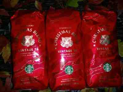 NEW 3 Bags Pounds Starbucks Christmas Blend Vintage 2018 Sumatra Tiger Coffee - Sold on eBay Nov, 5th 2019 for $39.99