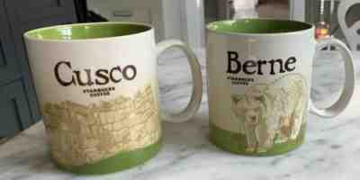 New and Unused Starbucks City Mugs Cusco & Berne - Sold on eBay Nov, 5th 2019 for $48.00