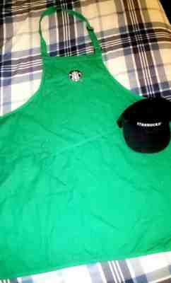 Starbucks Apron Green w/ gently used HAT Halloween Costume Barista Uniform - Sold on eBay Nov, 5th 2019 for $19.99