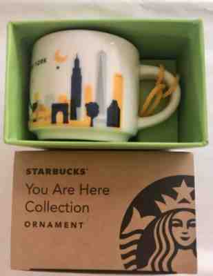 Starbucks 2oz YAH  NEW YORK You Are Here Mini mug Espresso cup Ornament NIB SKU - Sold on eBay Nov, 5th 2019 for $25.95