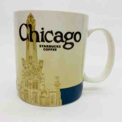 Starbucks 2012 Ceramic Coffee Mug Chicago Water Tower Collector Series 16 oz - Sold on eBay Nov, 5th 2019 for $20.99