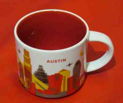 2013 Starbucks YAH You Are Here AUSTIN Coffee 14oz Mug FREE SHIPPING - Sold on eBay Nov, 5th 2019 for $19.97
