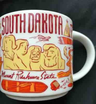 Starbucks Coffee Mug You are There South Dakota NIB Mount Rushmore Buffalo 14 OZ - Sold on eBay Nov, 5th 2019 for $27.00