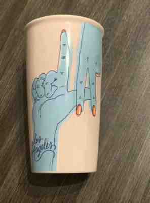 Starbucks Los Angeles LA Girl Sunglasses Ceramic Coffee Travel Mug BRAND NEW - Sold on eBay Nov, 5th 2019 for $35.00