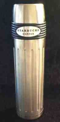 Starbucks Groovy Slim 2004 16Oz Stainless Steel Travel Thermos Hot or Cold Drink - Sold on eBay Nov, 5th 2019 for $21.99