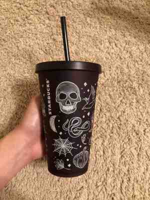 Starbucks Halloween 2019 Skull 16 Oz Tumbler Cup Purple/Black NEW SUPER RARE - Sold on eBay Nov, 5th 2019 for $59.95