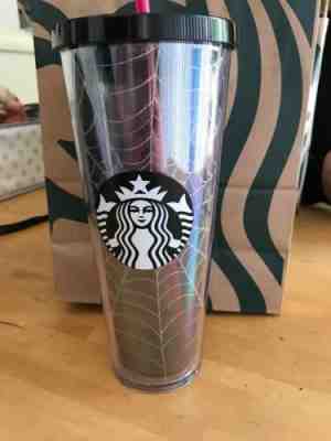 Starbucks Limited Edition Halloween Spiderweb Glitter Tumbler Brand New - Sold on eBay Nov, 5th 2019 for $35.00