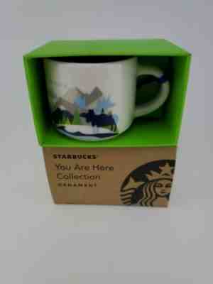 Starbucks Alaska You Are Here Ornament YAH Espresso Cup 2 oz Mug Denali Moose - Sold on eBay Nov, 5th 2019 for $15.26