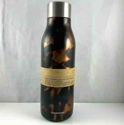 Starbucks Stainless Steel Water Bottle Tortoise Shell Blk Vacuum Insulated 20oz - Sold on eBay Nov, 5th 2019 for $31.31