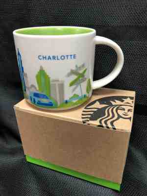 NEW Starbucks Oversize Coffee Mug You Are Here Collection CHARLOTTE 14oz - Sold on eBay Nov, 5th 2019 for $24.99