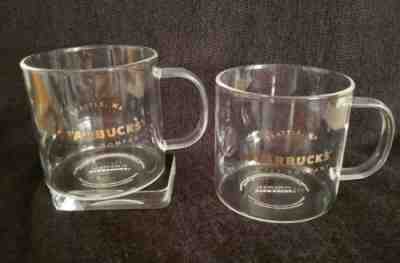 2 Starbucks Mug Seattle, WA EST. 1971 Coffee Company Gold Foil Lettering 18 oz - Sold on eBay Nov, 5th 2019 for $49.99