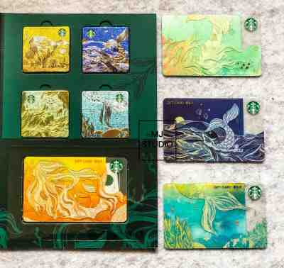 Starbucks coffee Siren Forward MSR cards 4pcs kit set - Sold on eBay Nov, 5th 2019 for $22.90
