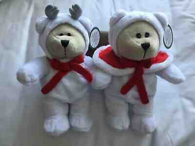 2 Starbucks bear bearista holidays reindeer polar boy girl Thailand 2019 - Sold on eBay Nov, 5th 2019 for $59.99