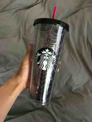 New Starbucks 2019 Glitter Spiderweb Limited Edition Tumbler Cup Halloween Fall - Sold on eBay Nov, 4th 2019 for $28.00