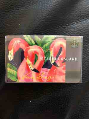 Starbucks Flamingo Card & Sleeve 2003 Charity for San Diego Zoo USA Rare VHTF