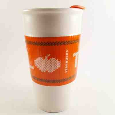 Starbucks Pumpkin Spice Latte Mug Team PSL Ceramic Travel Tumbler Cup 10 oz New - Sold on eBay Nov, 4th 2019 for $24.00