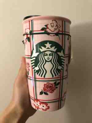 Starbucks Coffee Exclusive Ban.do Rose Flower 12oz Double Wall Ceramic Tumbler - Sold on eBay Nov, 4th 2019 for $29.95