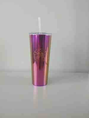 New Starbucks 2019 Summer Rainbow Iridescent Metallic Tumbler Venti 24oz - Sold on eBay Nov, 4th 2019 for $26.00