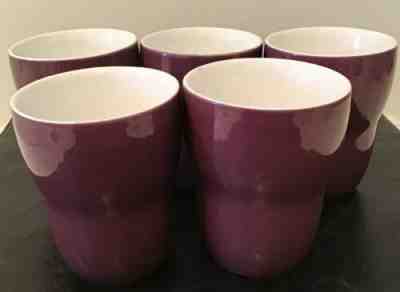 2008 Starbucks No Handle 8 oz. Purple Mug- Set Of 5 - Sold on eBay Nov, 4th 2019 for $32.99