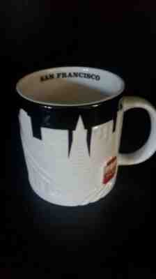 Starbucks San Francisco City Relief Mug Black White Cable Car 18 oz NEW W/SKU - Sold on eBay Nov, 4th 2019 for $22.00
