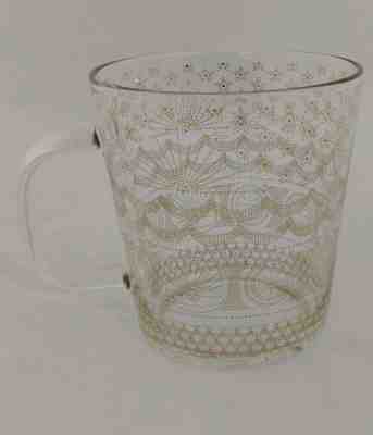 Starbucks Clear Glass Mug 2017 Anniversary Collection Gold Star Coffee Cup 14 oz - Sold on eBay Nov, 4th 2019 for $19.95