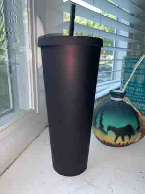 Starbucks 2019 Limited Edition Matte Cherry Black Tumbler Cold Cup 24 oz - Sold on eBay Nov, 4th 2019 for $31.00