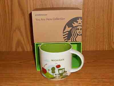 MICHIGAN STARBUCKS YOU ARE HERE 14 OZ MUG; NEW IN BOX - Sold on eBay Nov, 4th 2019 for $30.95