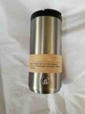 NWT Starbucks Vacuum Insulated Flip-Top Silver Stainless Steel Tumbler 12oz  - Sold on eBay Nov, 4th 2019 for $25.00