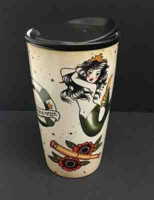 Starbucks 2015 Tattoo Mermaid Siren Sailor Anchor Ceramic Travel Mug Cup  12 OZ - Sold on eBay Nov, 4th 2019 for $50.00
