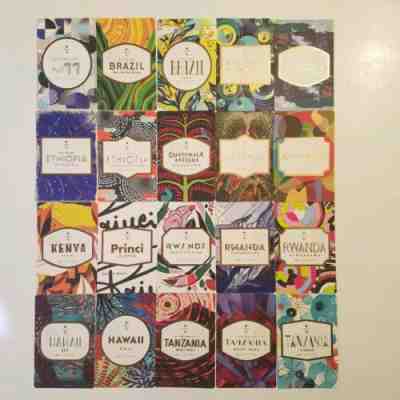 20 Starbuck Seattle Reserve Roastery taster cards Hawaii Guatemala Tanzania more - Sold on eBay Nov, 4th 2019 for $19.97