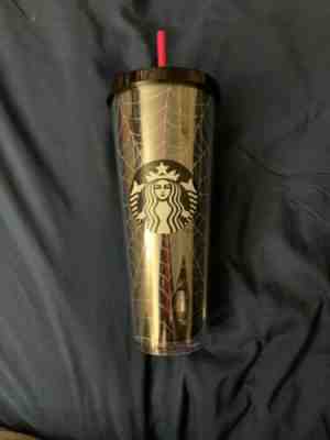2019 Starbucks Glitter Spiderweb Halloween Tumbler - Limited Edition 24 oz - Sold on eBay Nov, 4th 2019 for $36.00