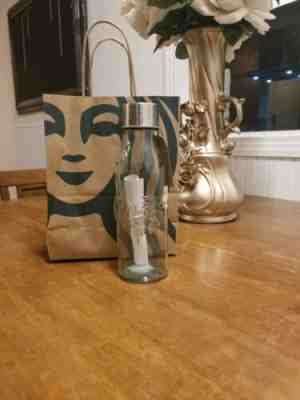 SPAIN STARBUCKS Recycled Glass Water Bottle 20 oz NEW MADE IN SPAIN*****  - Sold on eBay Nov, 4th 2019 for $25.00