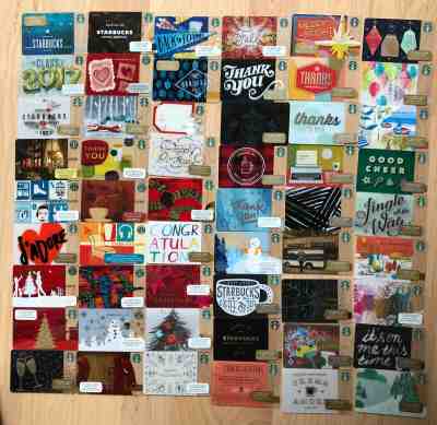 Lot #2 Huge Lot 54 Starbucks Card Gift Cards No Duplicate New Rare zero bal - Sold on eBay Nov, 4th 2019 for $60.00