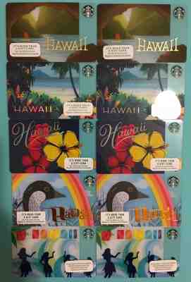 Lot of 10 Starbucks HAWAII State gift card set edition NEW! - Sold on eBay Nov, 4th 2019 for $15.50