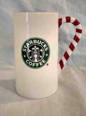 Starbucks 2009 Christmas Hand Painted Candy Cane Handle Coffee Mug Tea Cup - Sold on eBay Nov, 4th 2019 for $18.00