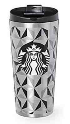 Starbucks stainless steel grande tumbler geometric 3D pyramid triangle lines - Sold on eBay Nov, 4th 2019 for $29.99