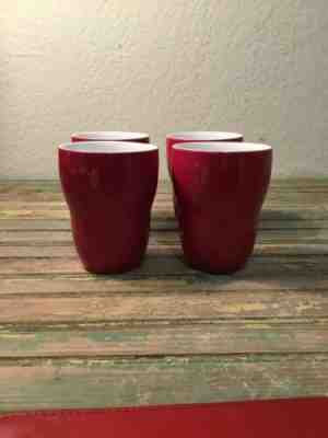 Starbucks 2008 Red Double-Walled Insulated Mug AIDA Coffee Set Of 4 - Sold on eBay Nov, 4th 2019 for $35.00