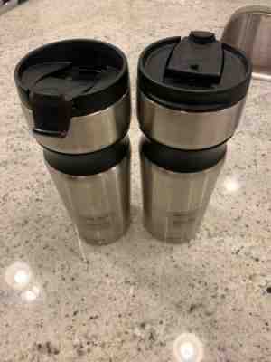 Starbucks 16 Oz Stainless Steel Double Wall Coffee Mug SET(2) FAST SHIPPING - Sold on eBay Nov, 4th 2019 for $19.99