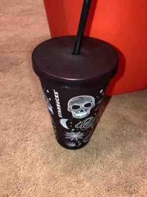 Starbucks Halloween 2019 Skull 16 Oz Tumbler Cup Purple/Black Spider Web RARE - Sold on eBay Nov, 3rd 2019 for $44.00