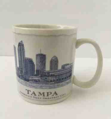 Starbucks 2008 Tampa Florida Architecture Series 18 Oz Blue White Coffee Tea Mug - Sold on eBay Nov, 3rd 2019 for $16.49