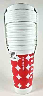 Starbucks Reusable To-Go 6 Pack Travel Cups w/Lids Red/White Dots 16 oz - Sold on eBay Nov, 3rd 2019 for $15.74