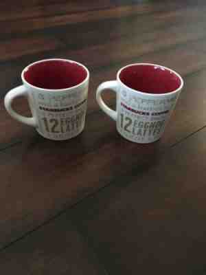 2008 Starbucks Coffee Mug Christmas Theme Eggnog Latte Peppermint 14 oz Mug Lot  - Sold on eBay Nov, 3rd 2019 for $17.00
