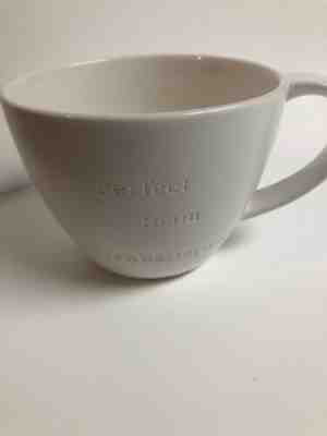 2013 Starbucks Latte Coffee Mug Cup White Embossed Perfect Foam Better Day 12 Oz - Sold on eBay Nov, 3rd 2019 for $16.88