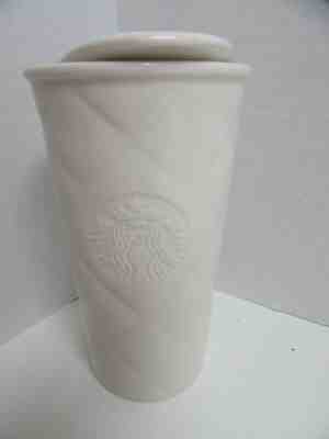 Starbucks Coffee Cup Mug Travel 2012 White Quilted Ceramic 10 oz - Sold on eBay Nov, 3rd 2019 for $19.99