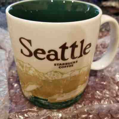 ? NEW Starbucks SEATTLE 2009 Collector Puget Sound Icon Series City Mug 16oz - Sold on eBay Nov, 3rd 2019 for $39.97