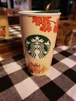 Starbucks + ban.do LIMITED EDITION Floral Travel Mug 16 oz  - Sold on eBay Nov, 3rd 2019 for $19.99