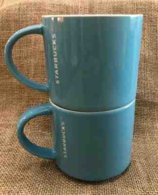 2 Starbucks Coffee 2013 Ceramic Mug ~ Robins Egg Blue 14oz ~ New - Sold on eBay Nov, 3rd 2019 for $19.99